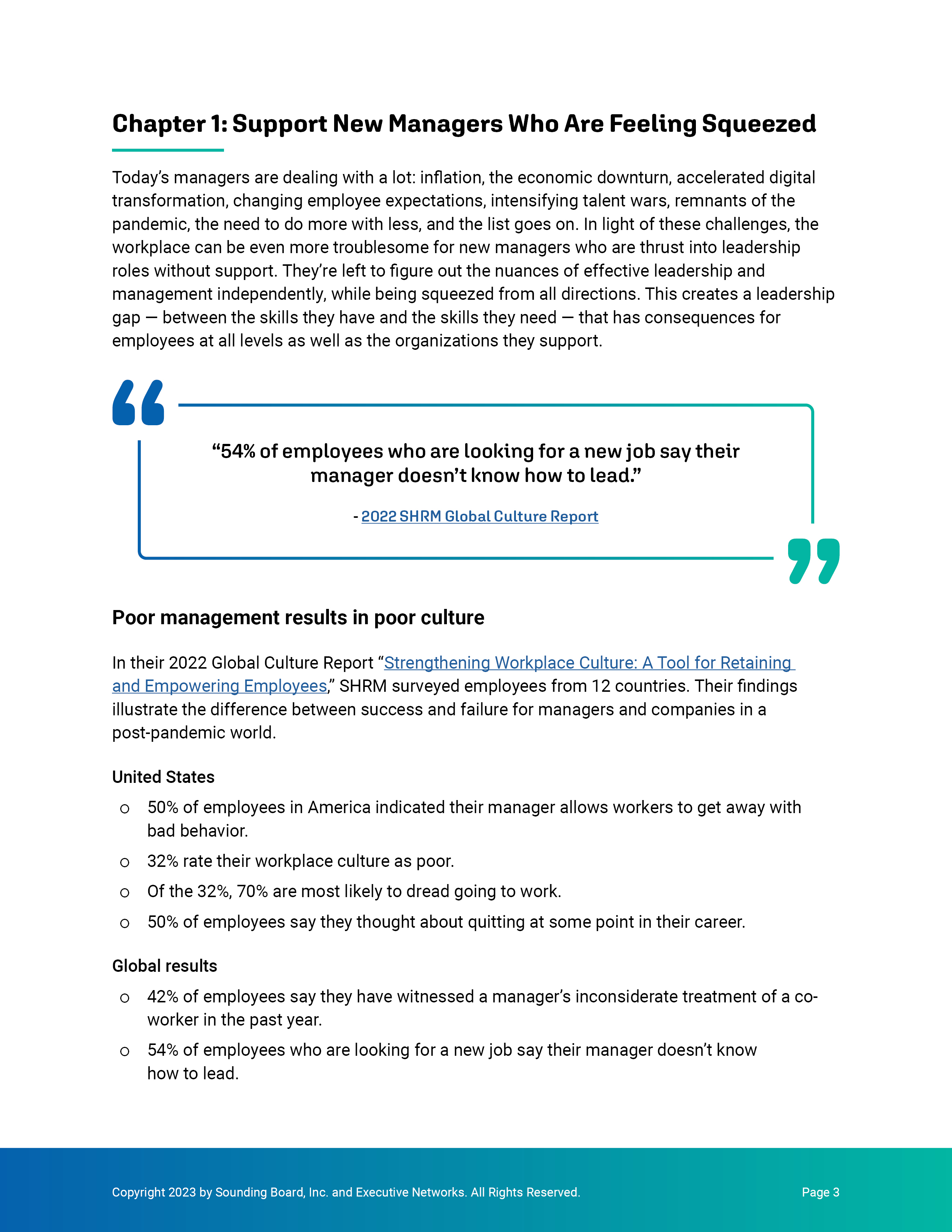 Chapter 1 opener — Support New Managers Who Are Feeling Squeezed