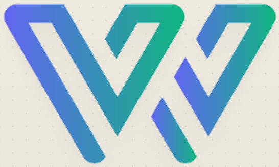 Werkera W monogram, outline gradient